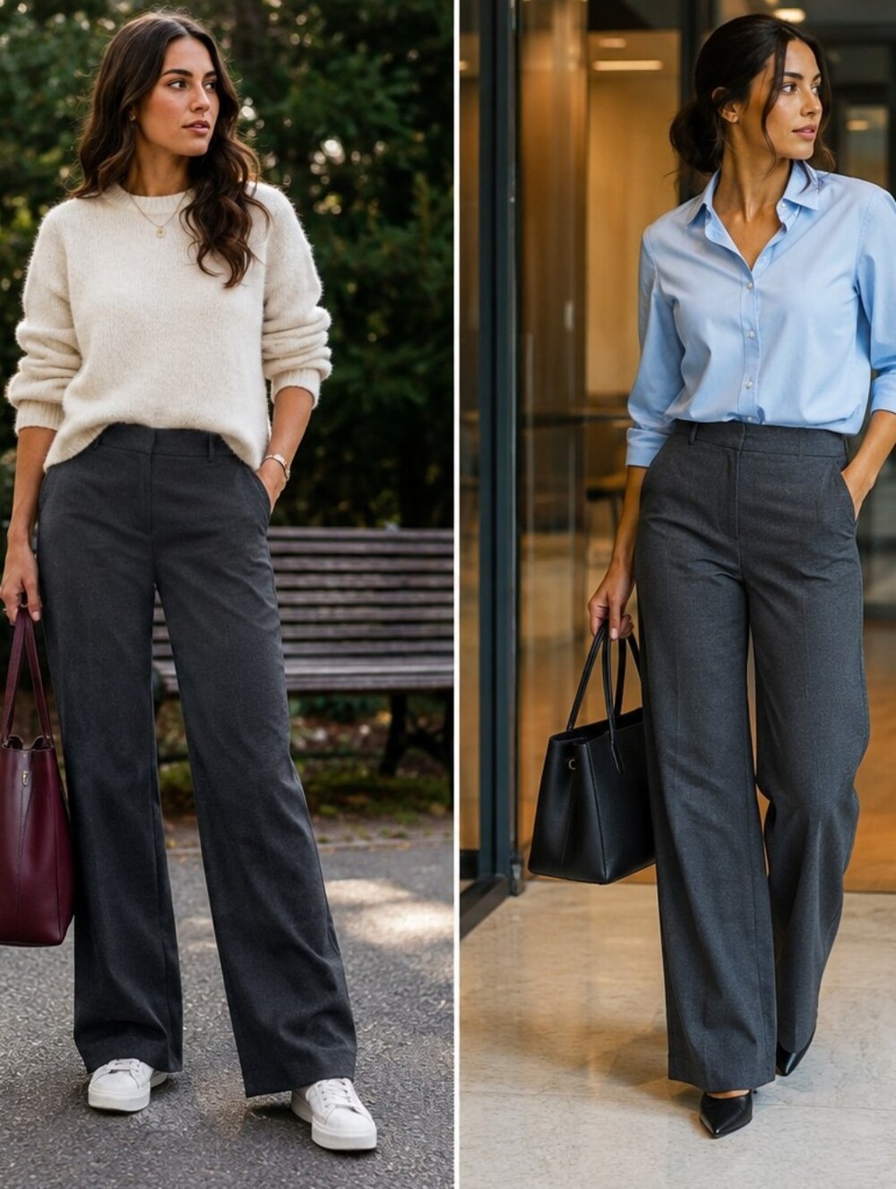 Express Design Studio Dark Gray Pants ✨️🕸 - Picture 1 of 8